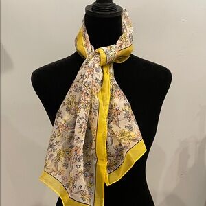 Floral Yellow Women's Scarf vintage